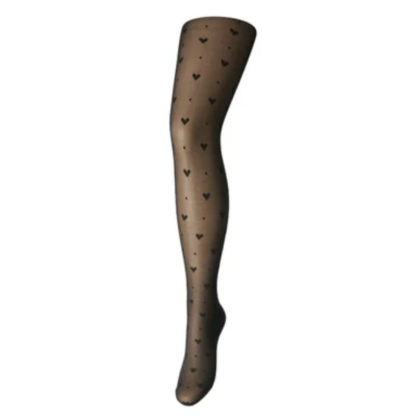 PIECES pieces damstrumpbyxor PCNIA Pantihoes BLACK HEART