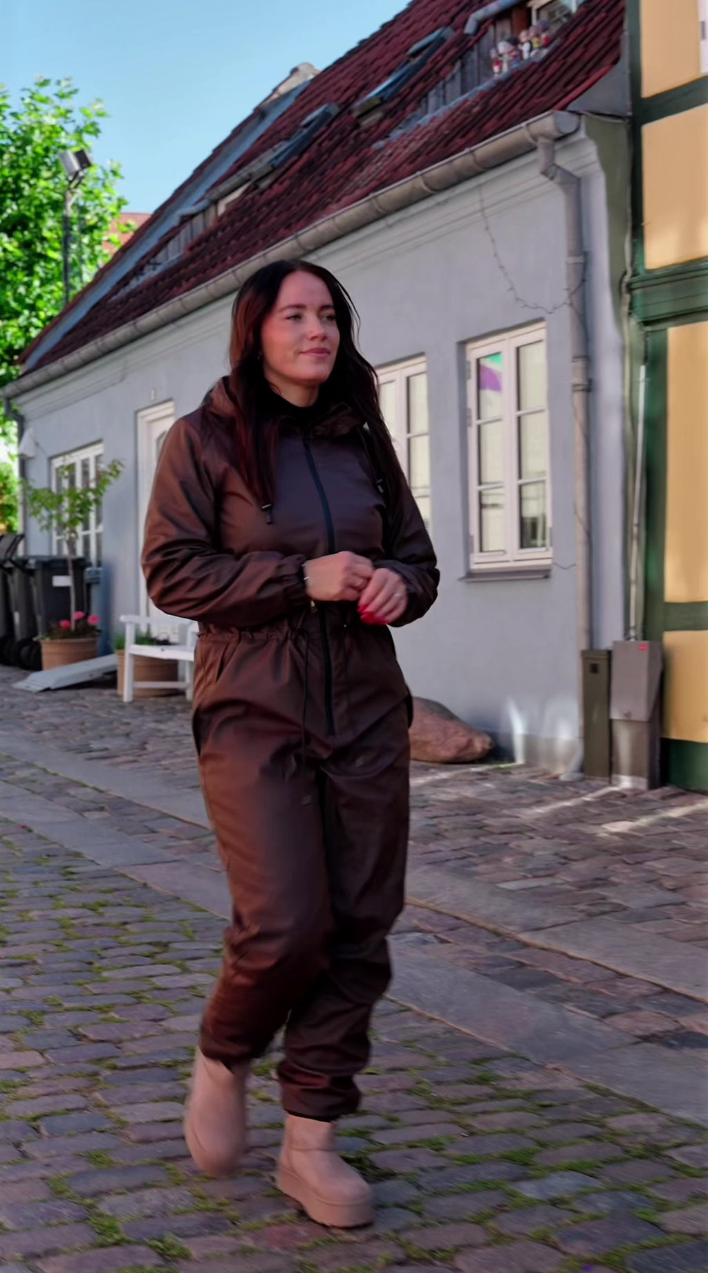 ONLY ONLY dam padded rainsuit ONLPHILIPPA Rainwear Chocolate Brown